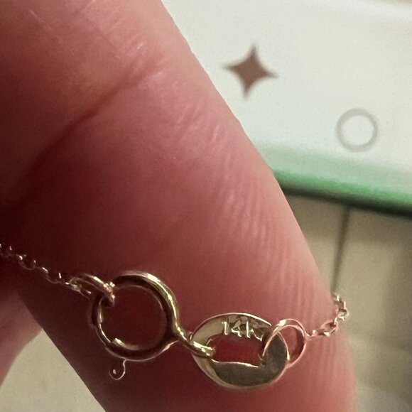 MYKA Deirdre Cursive Name Necklace in 14K Yellow Gold 18" - Picture 3 of 5